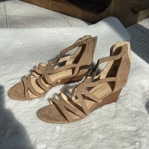 Xappeal Strappy Tan Wedges